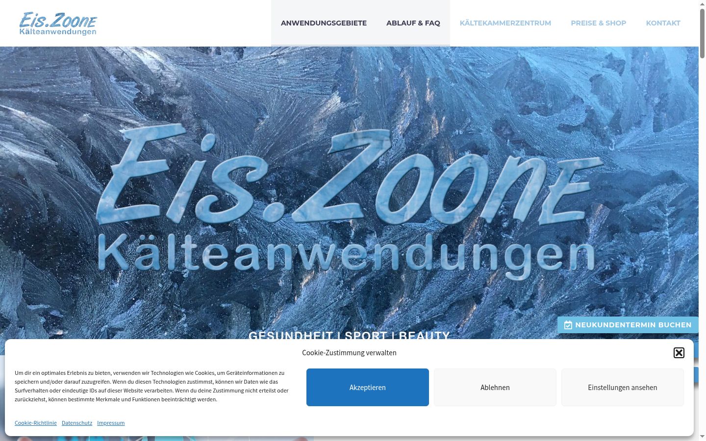 Screenshot van de toestemmingsbanner zoals getoond vóór enige interactie