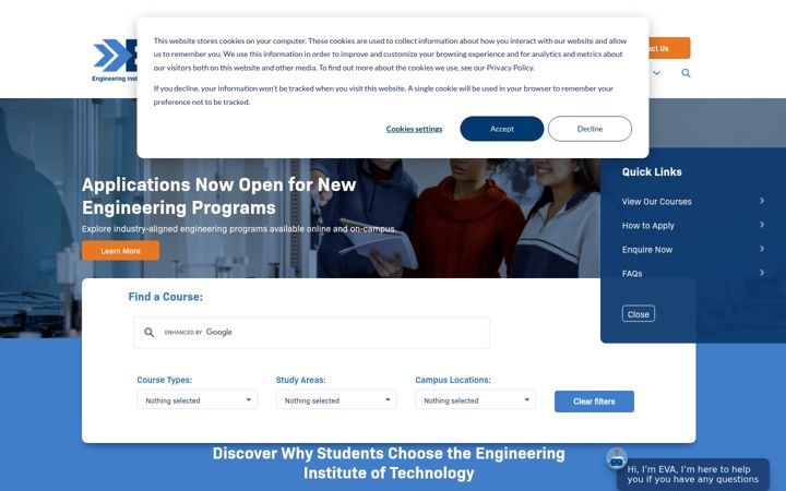 Screenshot of eit.edu.au