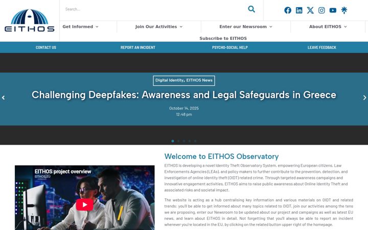 Screenshot of eithos.eu