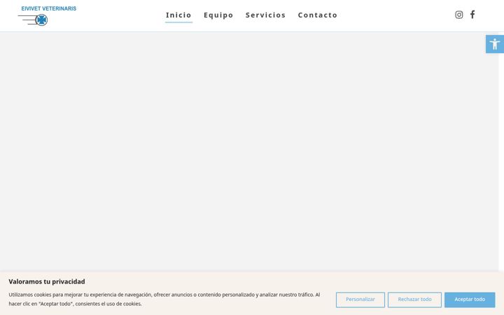 Screenshot van eivivet.es