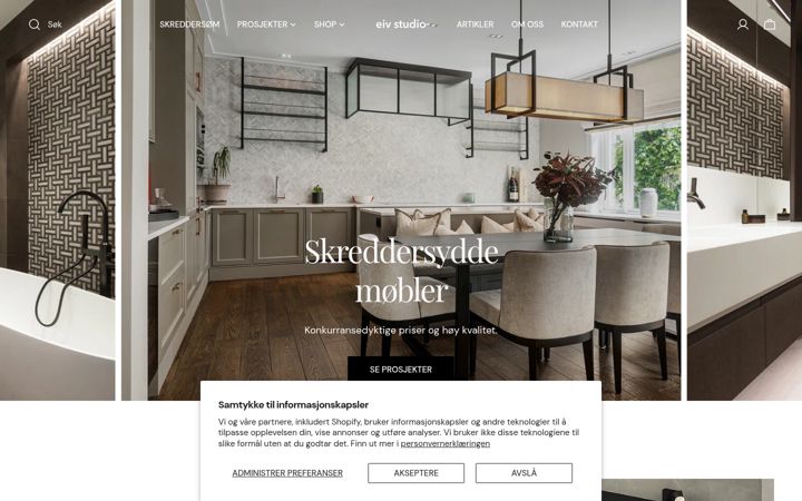 Screenshot of eivstudio.no