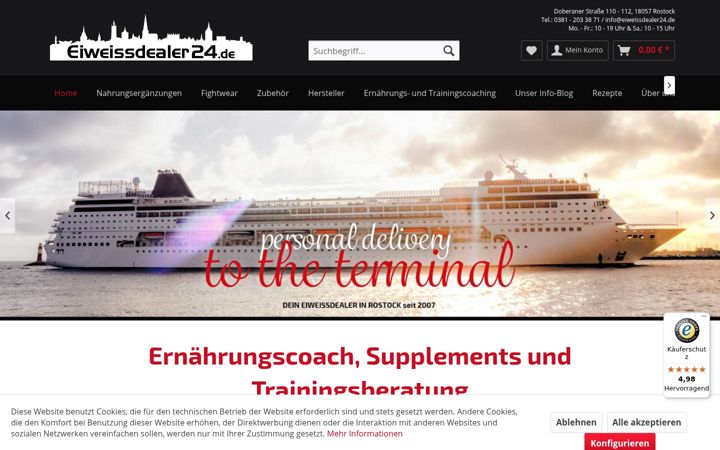 Screenshot van eiweissdealer24.de
