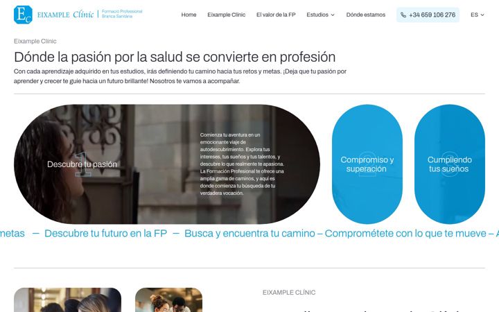 Screenshot van eixampleclinic.es