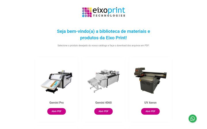 Skærmbillede af eixoprint.com.br