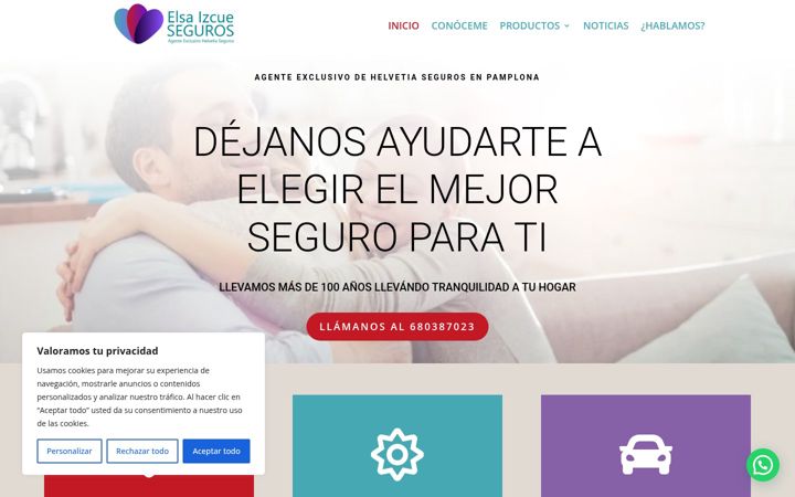 Screenshot van eizcueseguros.es