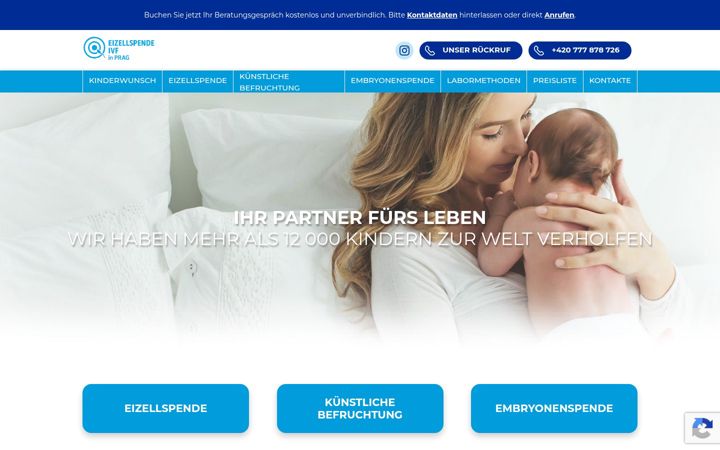 Screenshot van eizellspende-ivf.de