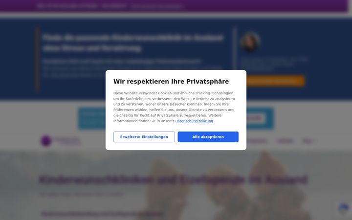 Screenshot van eizellspendefreunde.de