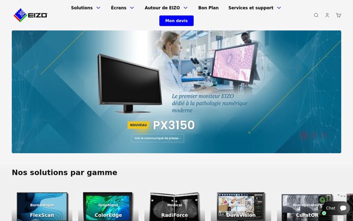 Screenshot of eizo.fr