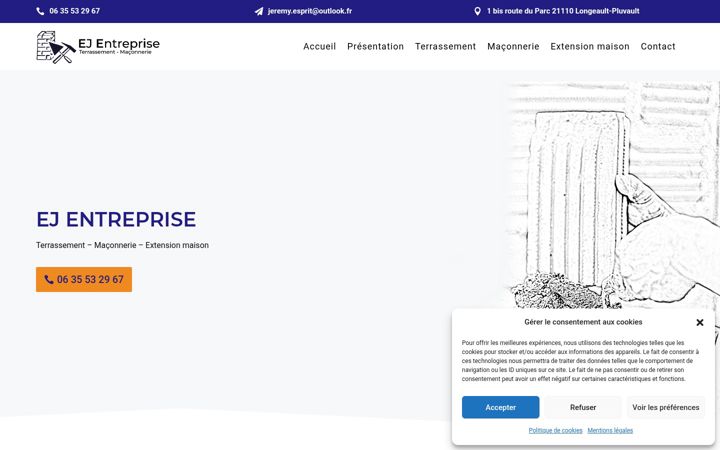 Screenshot of ej-entreprise.fr