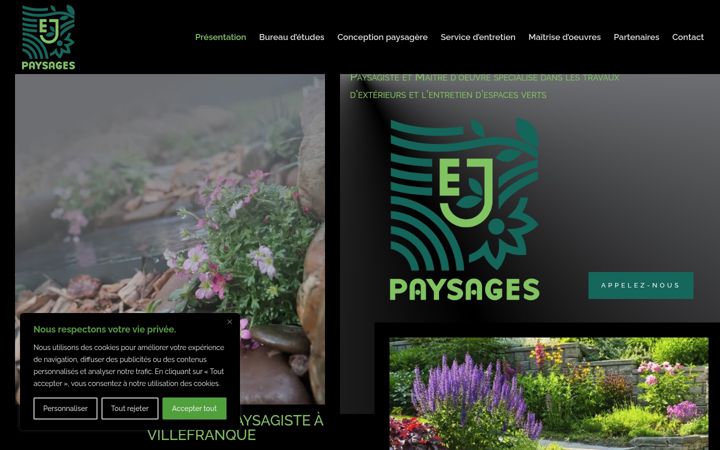 Screenshot of ej-paysages.fr