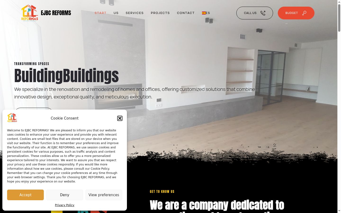 Screenshot van de toestemmingsbanner zoals getoond vóór enige interactie