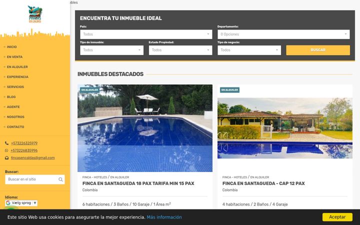 Capture d'écran de ejefincascolombia.co