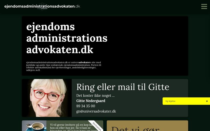 Snímek obrazovky ejendomsadministrationsadvokaten.dk
