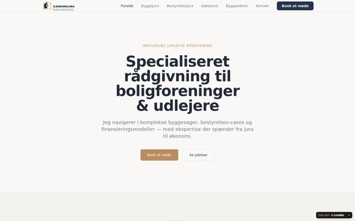 Screenshot of ejendomsjura.com