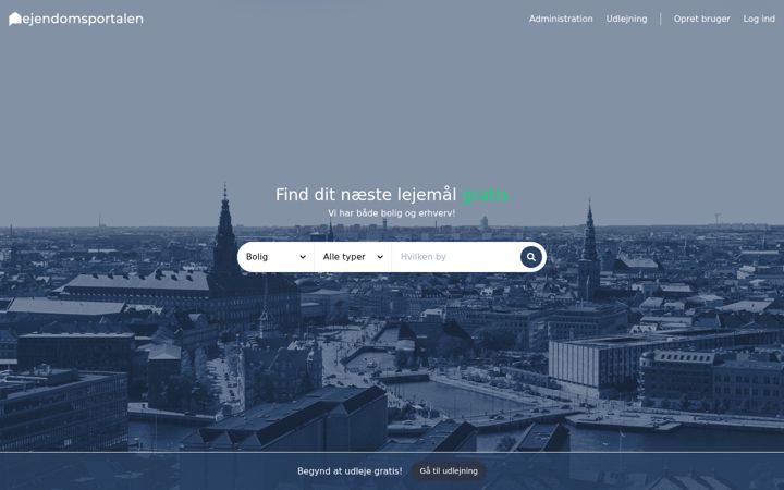 Screenshot of ejendomsportalen.dk