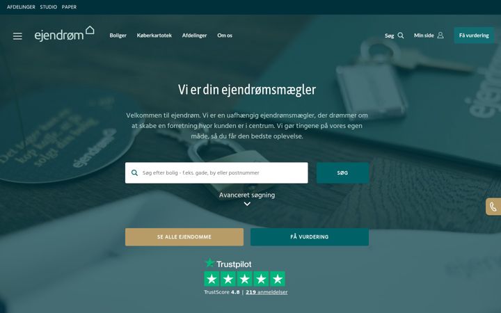 Skjámynd af ejendroem.dk
