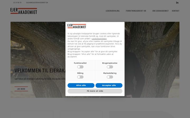 Ekraanipilt saidist ejerakademiet.dk