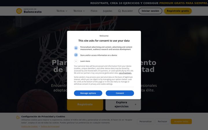 Screenshot of ejerciciosdebaloncesto.com