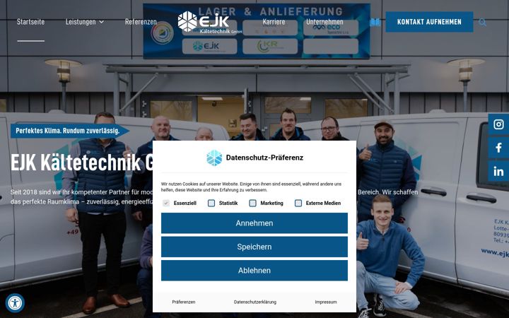 Captura de ecrã de ejk-kaeltetechnik.de