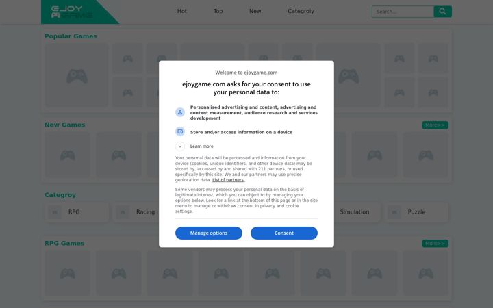 Screenshot of ejoygame.com