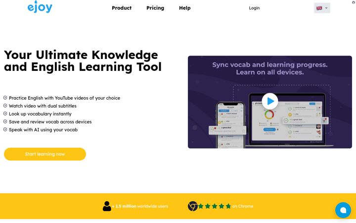Skärmbild av ejoyspace.com