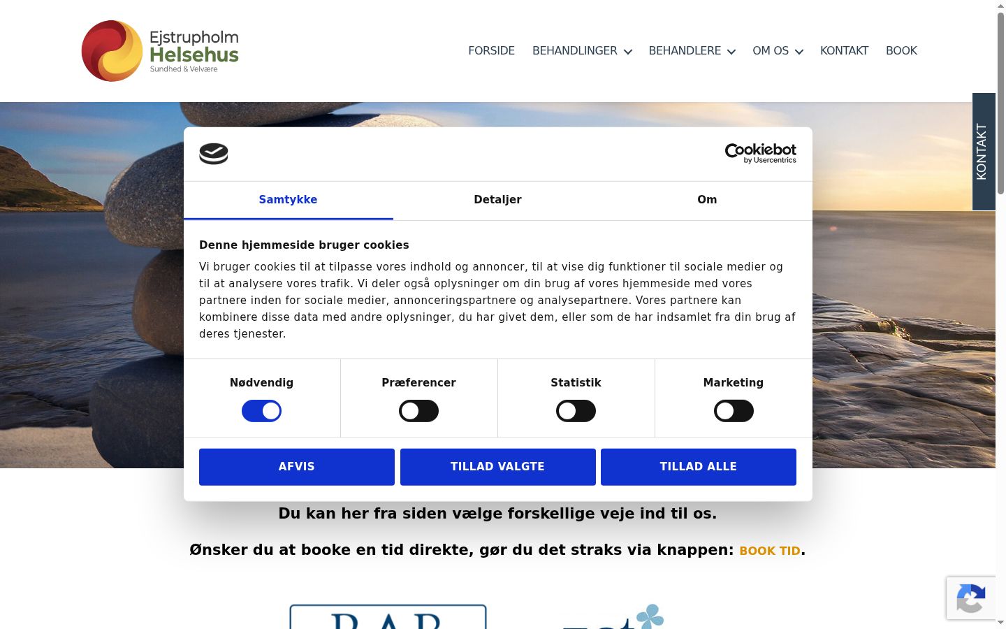 Screenshot tal-banner tal-kunsens muri qabel kwalunkwe interazzjoni