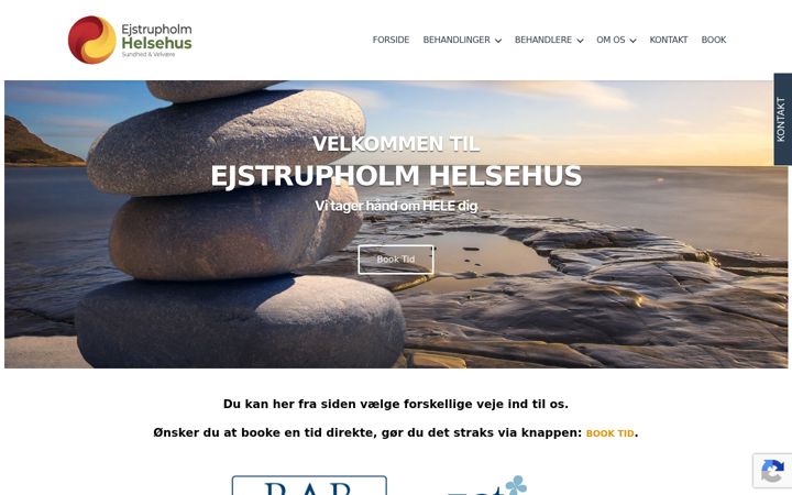 Screenshot ta' ejstrupholm-helsehus.dk