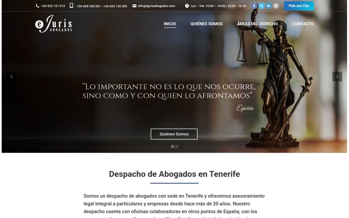 Screenshot of ejurisabogados.com