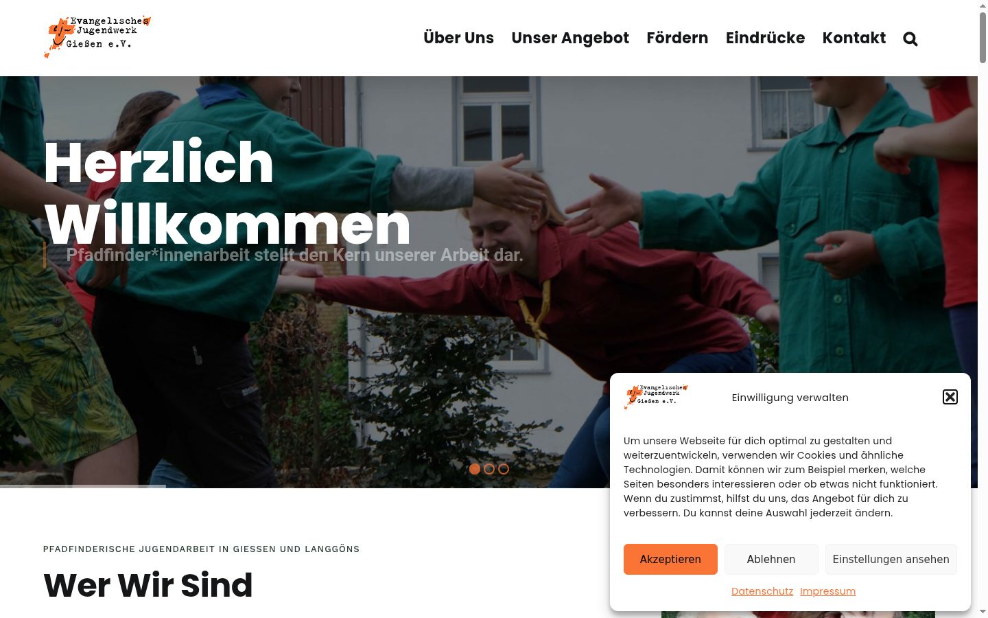 Screenshot tal-banner tal-kunsens muri qabel kwalunkwe interazzjoni