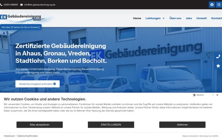 Zrzut ekranu ek-gebaeudereinigung.de