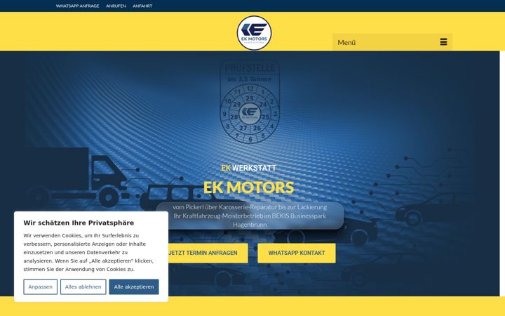 Zrzut ekranu ek-metalltechnik.at