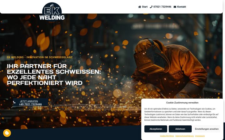 Screenshot of ek-welding.de