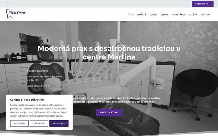 Screenshot of eka-dent.sk