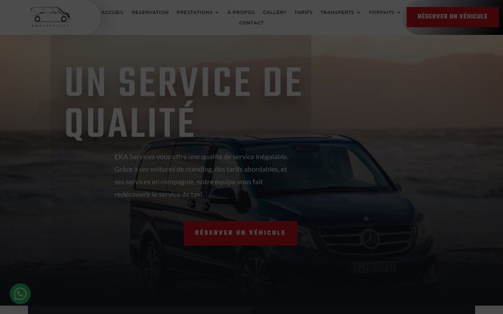 Captură de ecran a eka-taxi.ch