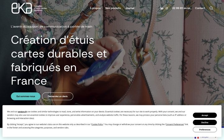 Screenshot of eka.fr