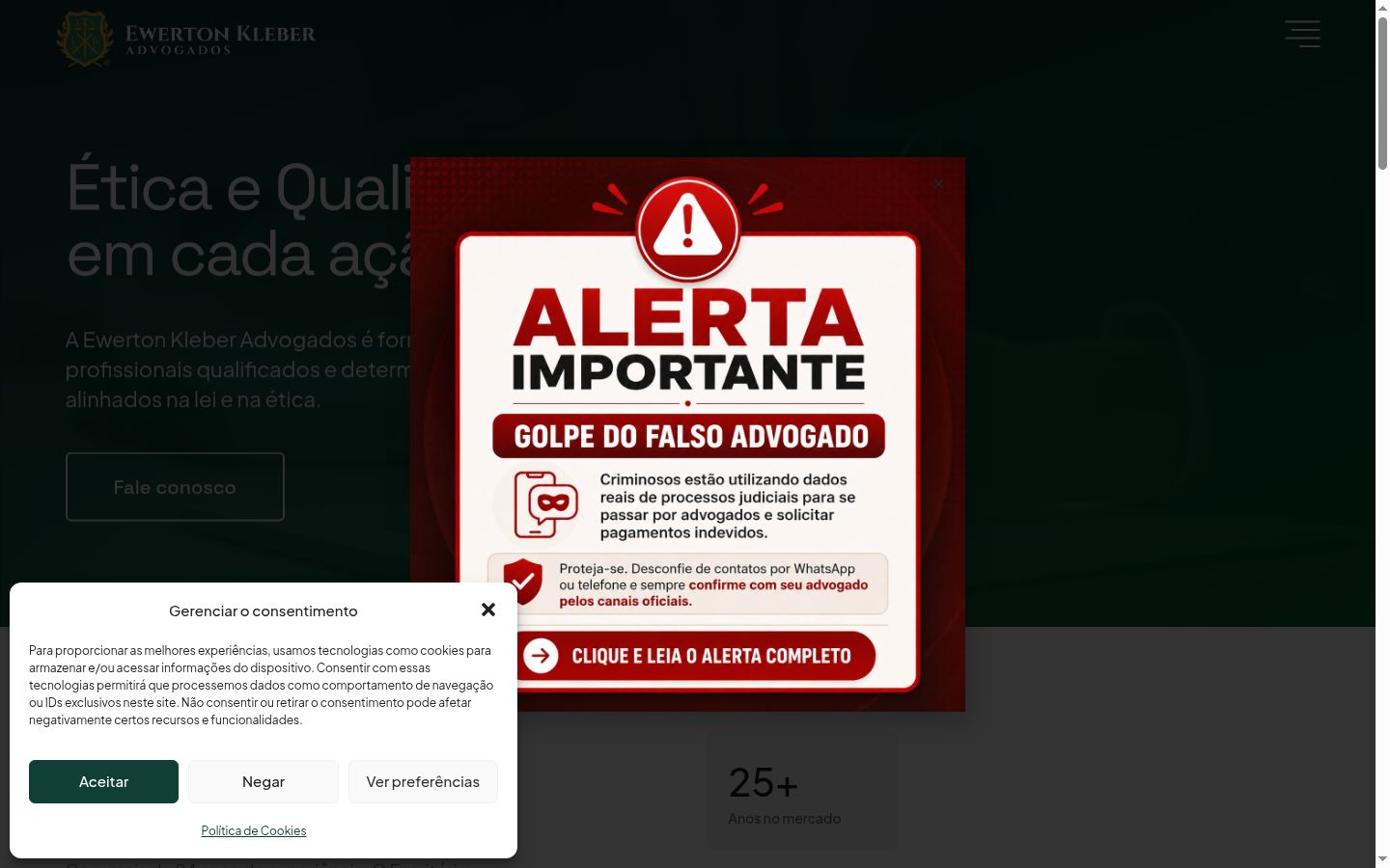 Screenshot tal-banner tal-kunsens muri qabel kwalunkwe interazzjoni