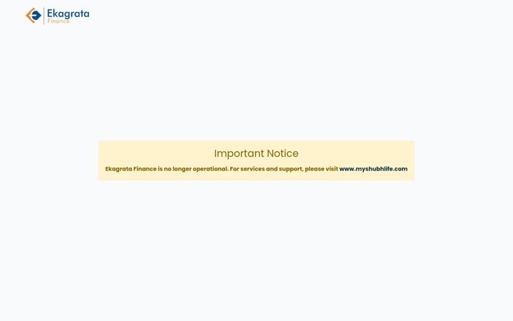 Screenshot of ekagratafinance.com