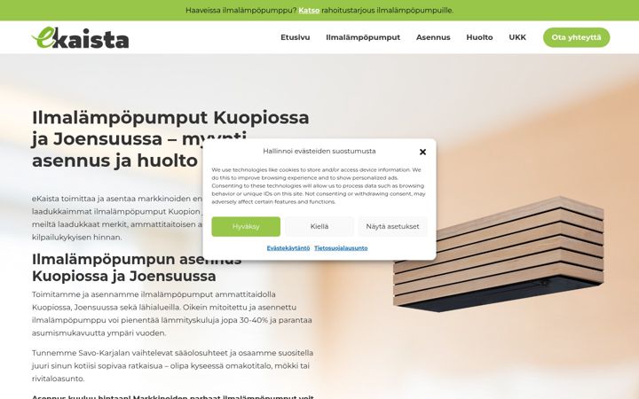 Snímek obrazovky ekaista.fi