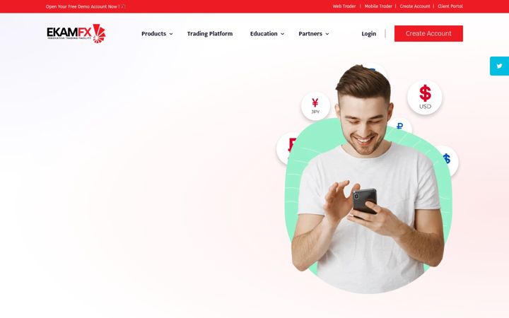 Screenshot of ekamfx.com