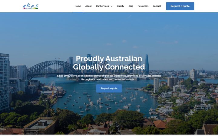 Screenshot ta' ekas.com.au