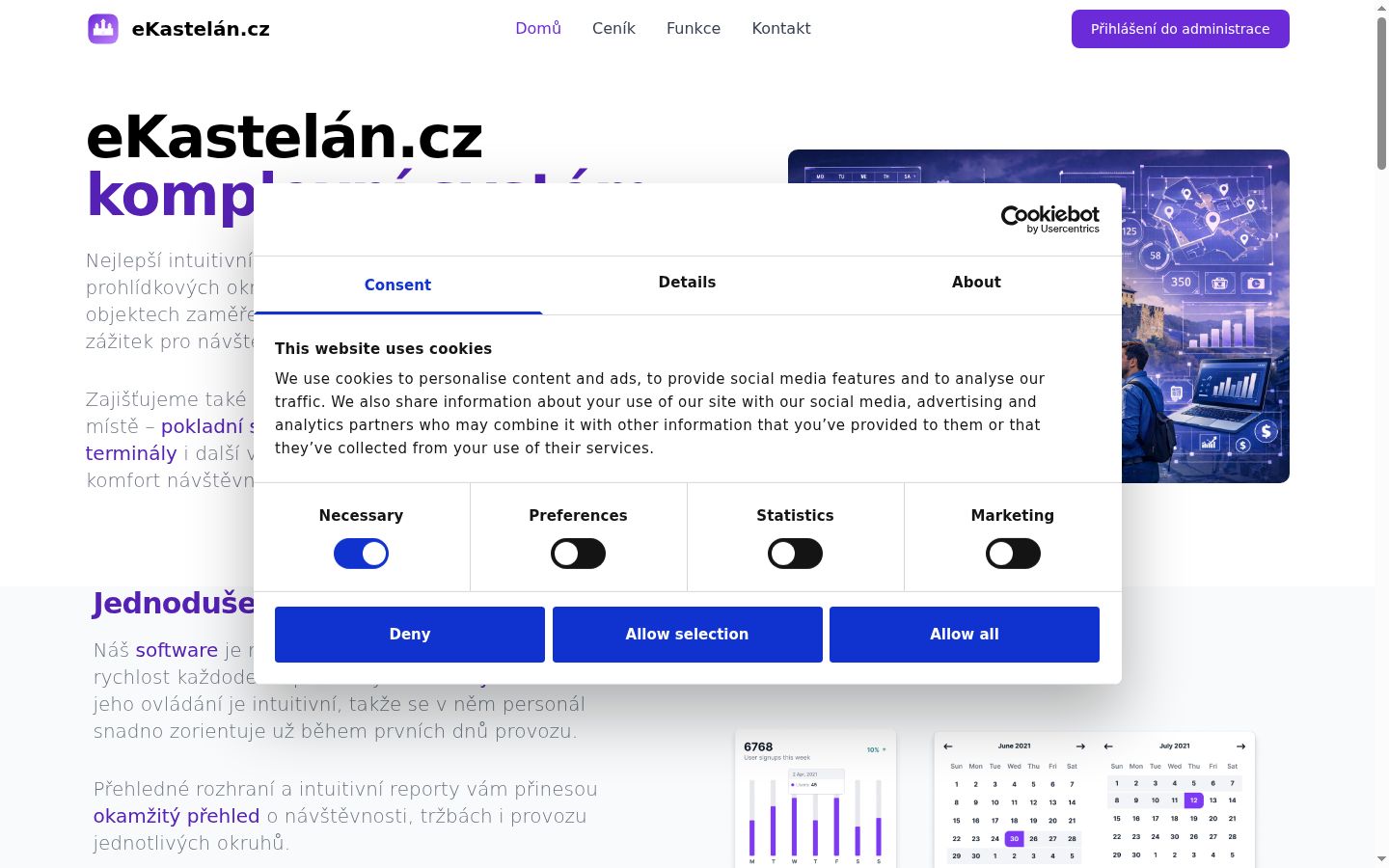 Screenshot del banner di consenso mostrato prima di qualsiasi interazione
