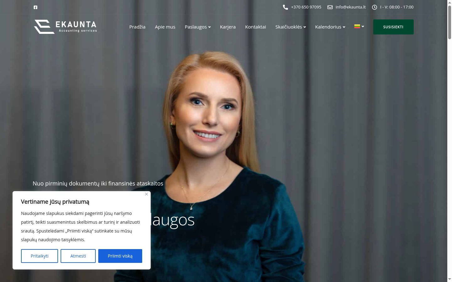 Screenshot tal-banner tal-kunsens muri qabel kwalunkwe interazzjoni