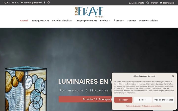 Screenshot of ekaye.fr