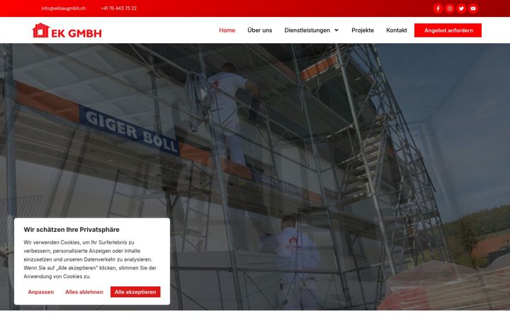 Captură de ecran a ekbaugmbh.ch
