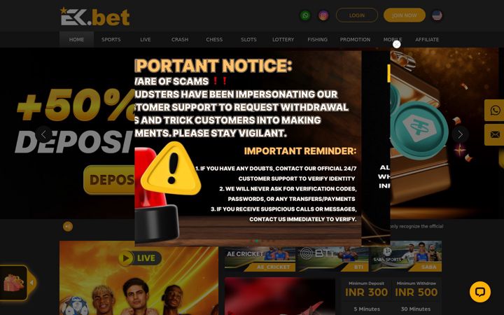 Screenshot of ekbet19.com