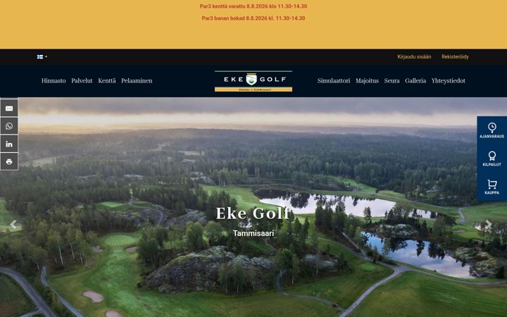 Екранна снимка на ekegolf.fi