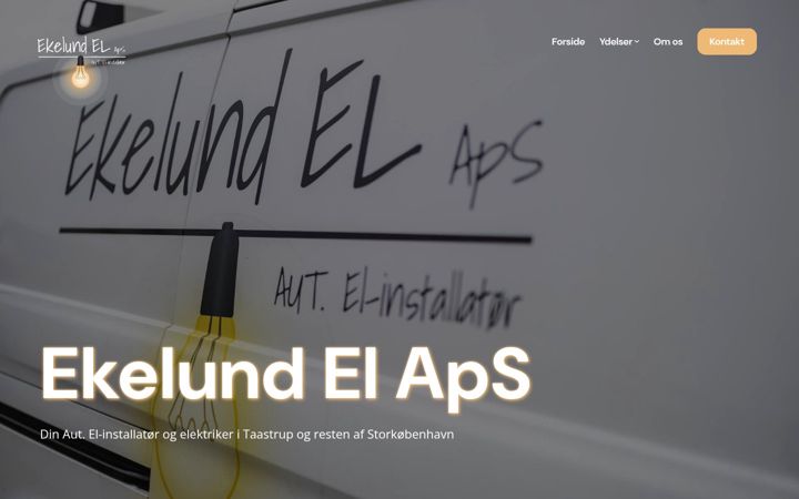 Screenshot of ekelundel.dk