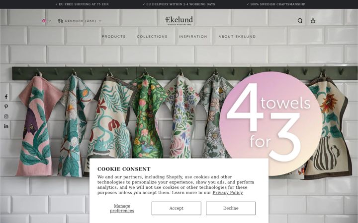 Screenshot of ekelunds.com