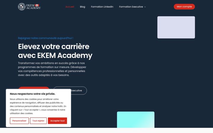 Ekrano kopija ekemacademy.ca