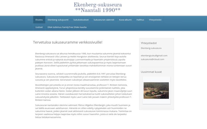 Екранна снимка на ekenberg-sukuseura.fi